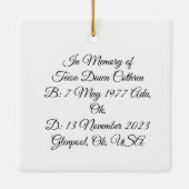 Teesa Dawn cothren Keramikornament (Rückseite)