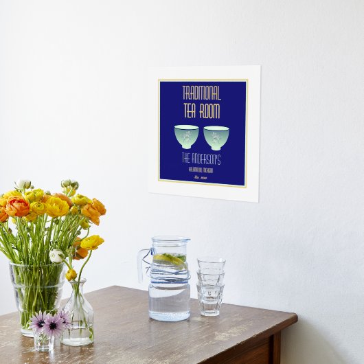 Teesaal-Zeichen mit Text-Akzenten Foliendrucke (Ablage(Küche))