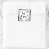 Teesalon Quadratischer Aufkleber (Tasche)