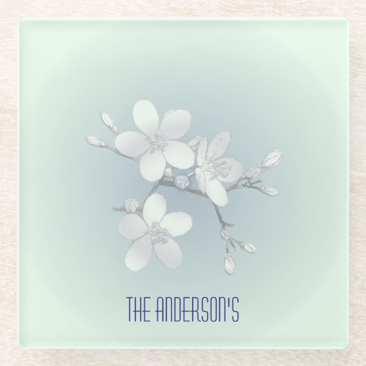 Teesalon Signatur Elegante, handgezogene Teetassen Glasuntersetzer (Vorderseite)