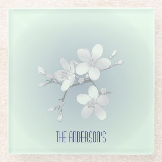 Teesalon Signatur Elegante, handgezogene Teetassen Glasuntersetzer (Vorderseite)