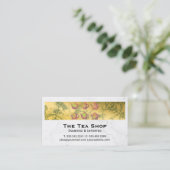 Teeshop Kräutertees Pflanze Business Card Visitenkarte (Stehend Vorderseite)