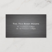 Teeshop | Metallischer Hintergrund Visitenkarte (Rückseite)