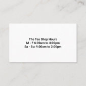 Teeshop | Tea-Pflanze Visitenkarte (Rückseite)