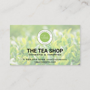 Teeshop Tee-Pflanze-Felder Visitenkarte