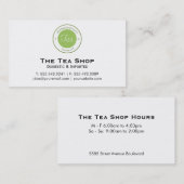 Teeshop Visitenkarte (Vorne/Hinten)