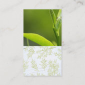 Teesorten Visitenkarte (Rückseite)