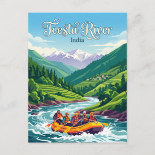 Teesta Fluss Sikkim Indien Postkarte