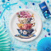 Teestunde im Blumenbrautparty-Papierteller Pappteller (Party)