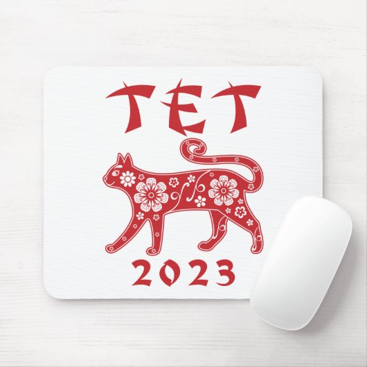 Teet 2023 Vietnamese New Year of the Cat Mousepad (Mit Mouse)