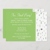 Teetal / Tee Gesamtes, angepasstes Party Jahre nüc Einladung (Vorne/Hinten)