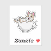 Teetasse Aufkleber (Blatt)