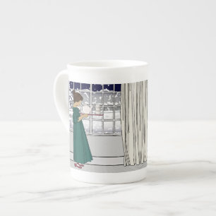 Teetasse aus Bone China 'Tee im Schneesturm' Porzellantasse