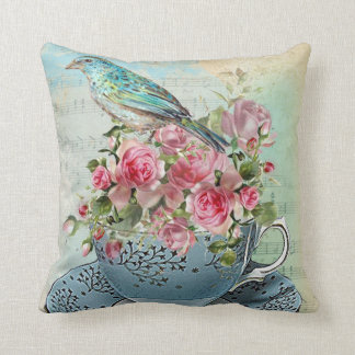 Teetasse Blume Kissen