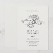 Teetasse Einladung (Vorne/Hinten)