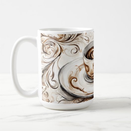 Teetasse in Aquarellfarben - Kaffeedokumente (Links)