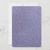 Teetasse Lavander Butterfly Glitzer Babydusche Einladung (Rückseite)