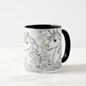 Teetasse mit Einhorndesign (VorderseiteRechts)