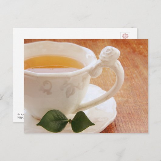 Teetasse mit Pfefferminzpostkarte Postkarte (Vorne/Hinten)