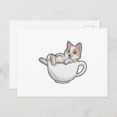 Teetasse Postkarte (Vorne/Hinten)