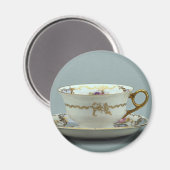 Teetasse und Untertasse aus dem 20. Jahrhundert, B Magnet (Vorderseite/Rückseite)