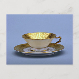Teetasse und Untertasse aus dem 20. Jahrhundert, B Postkarte