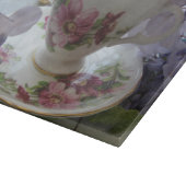 Teetasse und Wisterie Schneidebrett (Ecke)