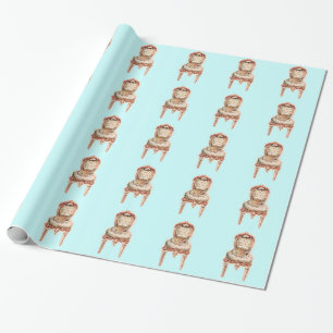 Teetasse & viktorianischer Stuhl Geschenkpapier