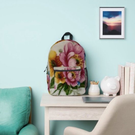 Teetassen-Blumenstrauß  Bedruckter Rucksack