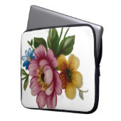 Teetassen-Blumenstrauß Laptopschutzhülle (Vorderseite Links)