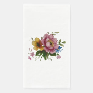 Teetassen-Blumenstrauß Serviette