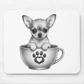 Teetassen Chihuahua Welpe Mousepad