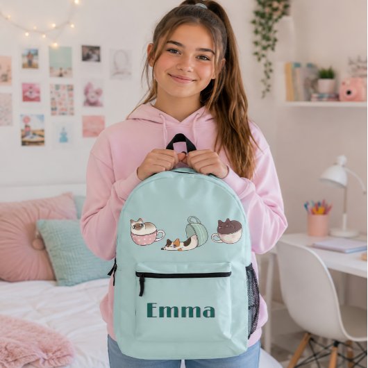 Teetassen-Kätzchen Bedruckter Rucksack