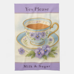 Teetassen Küchenhandtuch Kitchen Tea Towel Geschirrtuch
