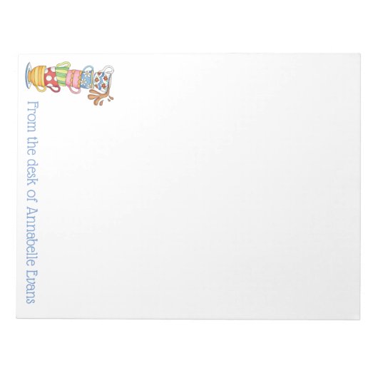 Teetassen Notizblock (Vorderseite)