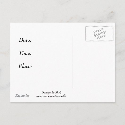 Teetassen-Party Einladung (Rückseite)