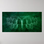 Teeth Bite Dentist Orthodontist Green Poster (Vorne)