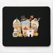 Teeth Coffee Fall Dental Pumpkin Latte Dentist Tha Mousepad (Vorne)