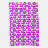 Teeth Dentist Lila Kitchen Handtuch (Vertikal)