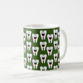 Teeth Dentist Smile Green Tasse (VorderseiteRechts)