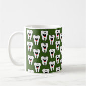 Teeth Dentist Smile Green Tasse (Links)
