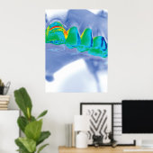 Teeth Design Zahnarzt Orthodontist Poster (Heimbüro)