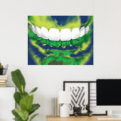 Teeth Design Zahnarzt Orthodontist Poster (Heimbüro)