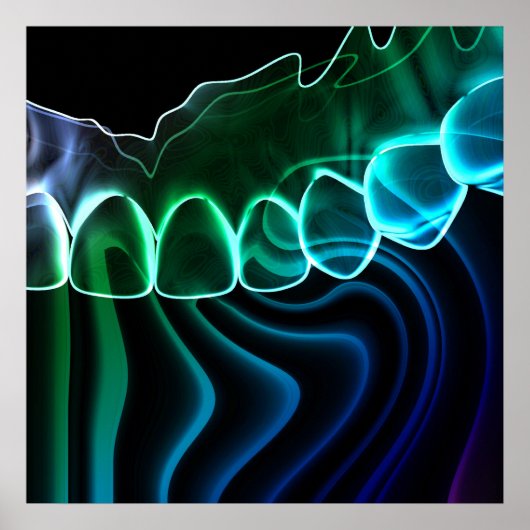 Teeth Design Zahnarzt Orthodontist Poster (Vorne)