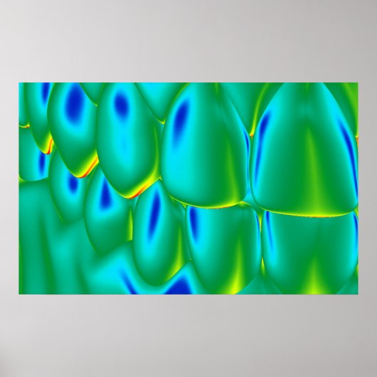 Teeth Fragment Dentist Orthodontist Green Poster (Vorne)