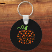 Teeth Ghost Pumpkin Hexenhut Zahnheilzahn Zahnzent Schlüsselanhänger (Vorderseite)