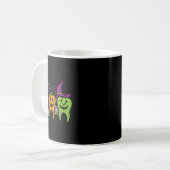 Teeth Ghost Pumpkin Witch Cute Dental Halloween De Kaffeetasse (Vorderseite Links)