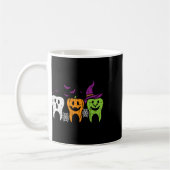 Teeth Ghost Pumpkin Witch Cute Dental Halloween De Kaffeetasse (Links)