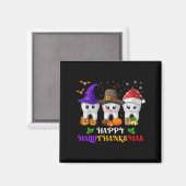 Teeth Hallothanksmas Halloween Erntedank Christ Magnet (Vorderseite/Rückseite)