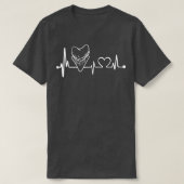 Teeth Heartbeat Megalodon Tooth Hunter Shark Fossi T-Shirt (Design vorne)